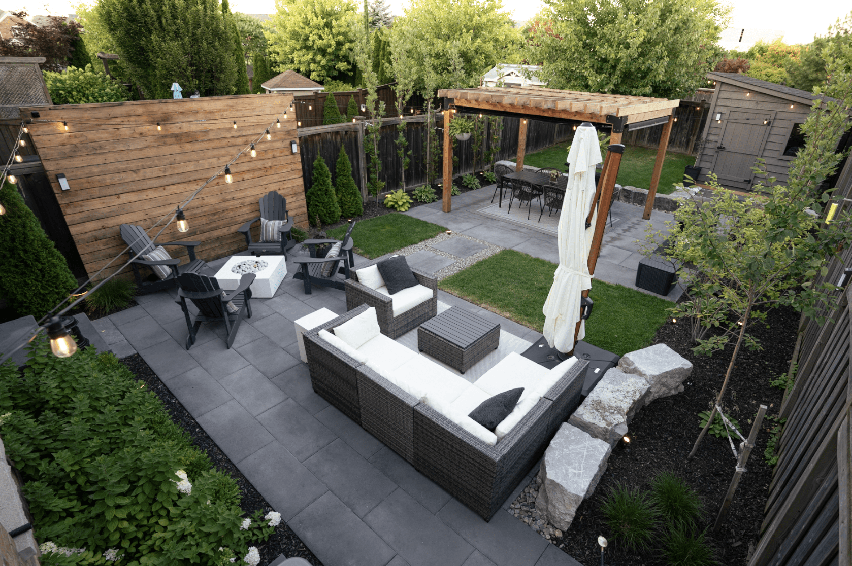 Backyard landscaping