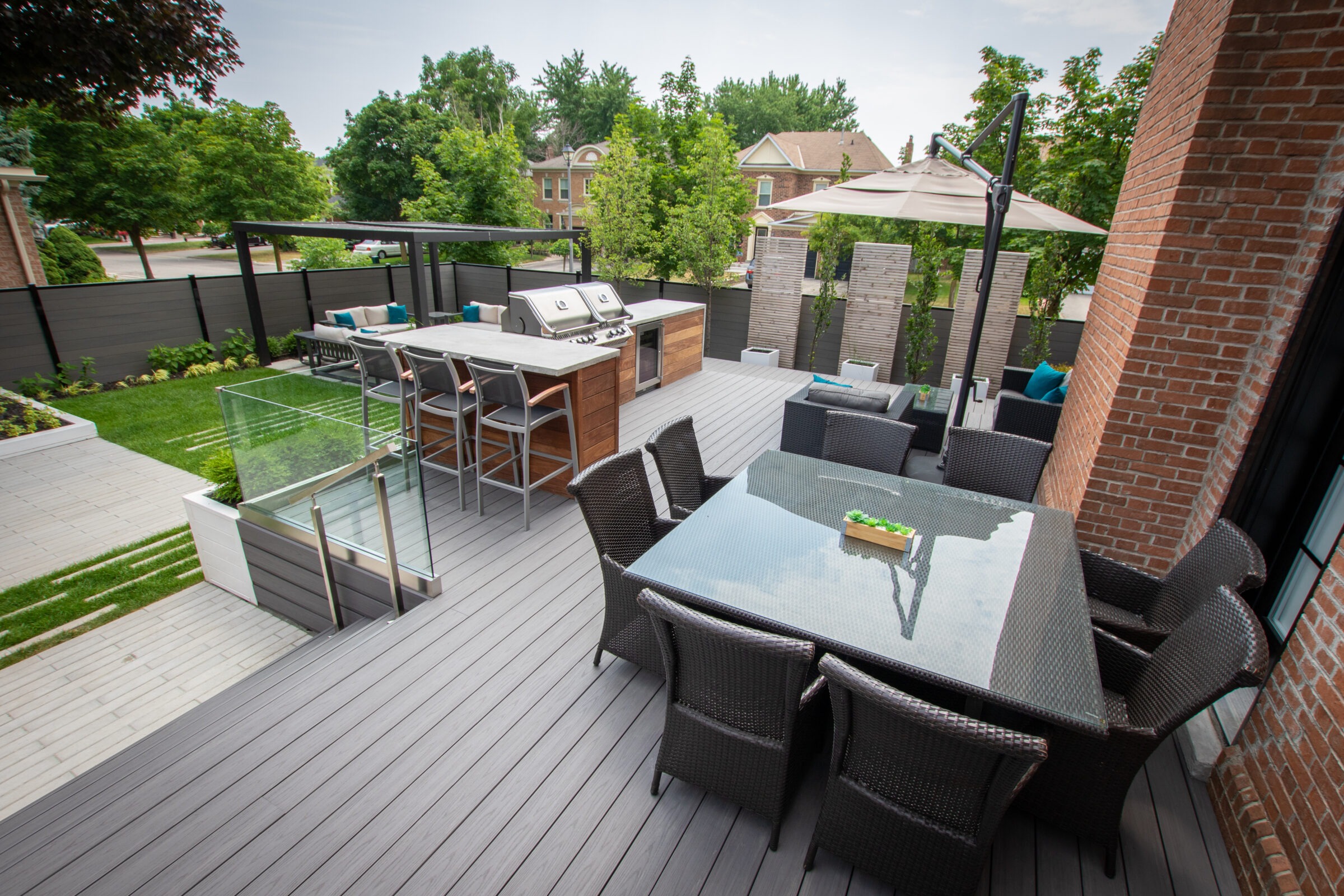 Patio and outdoor kitchen