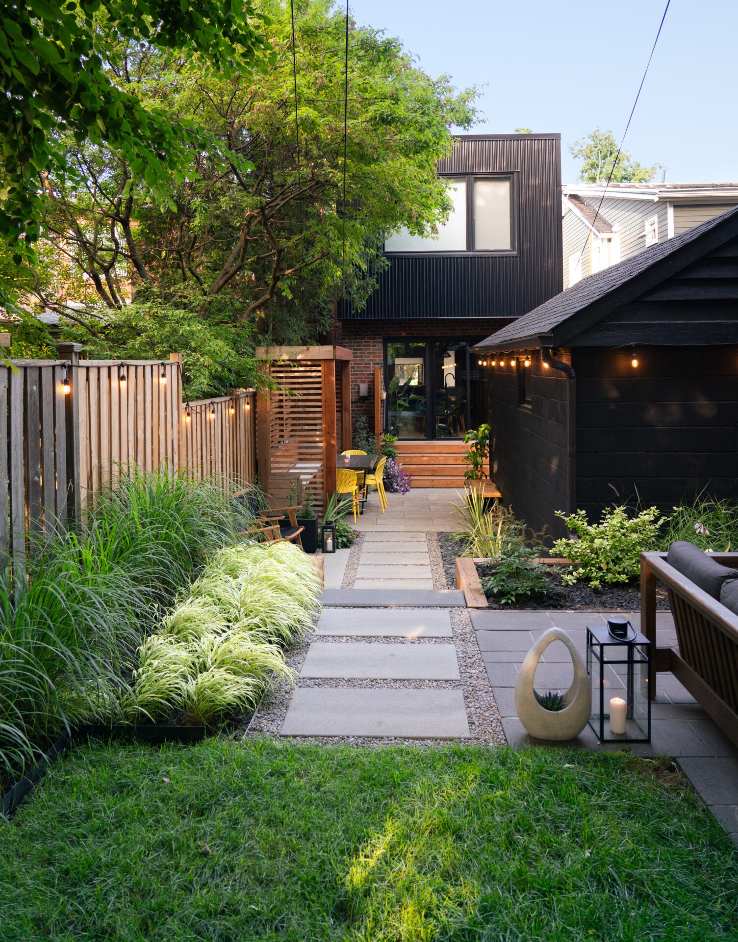 Walkway and lush green path